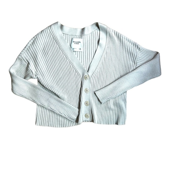 Abercrombie & Fitch | Elevated Ribbed Knit Cardigan in Light Tan Size XS - Picture 4 of 12